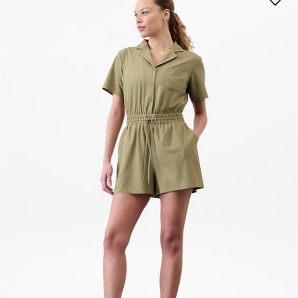 Athleta Avenue Short Sleeve Romper - Picture 2 of 9